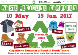 Waste Recycling Campaign (Semester 2, 2016-17)