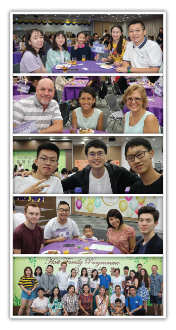 Host families meet students at Tea Reception