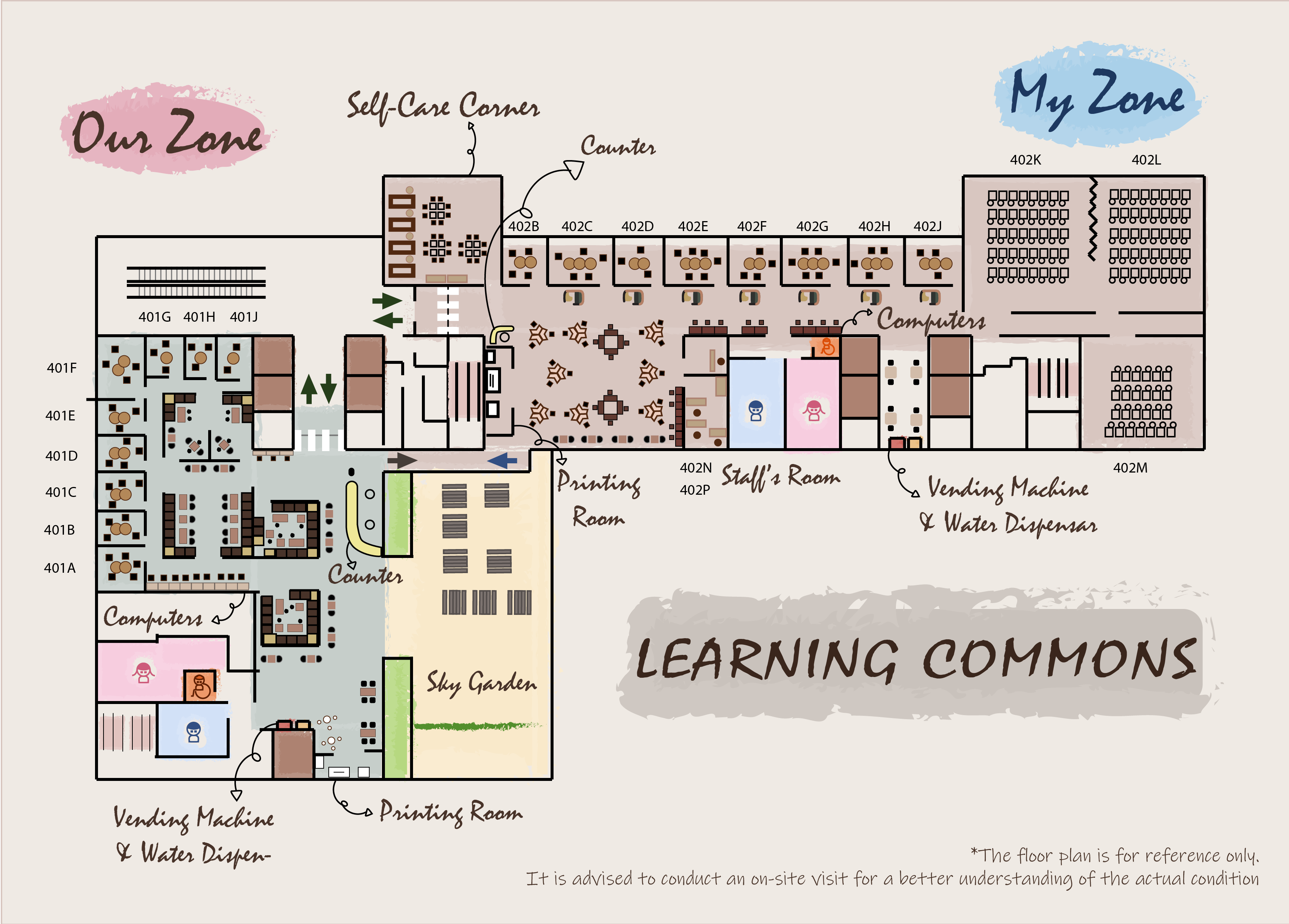 Floor Plan of Learning Commons (AAB)