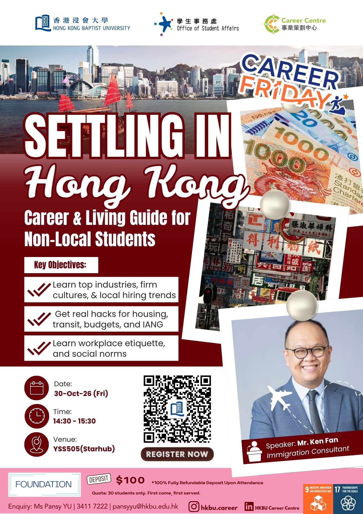 [Foundation] Career Friday Settling in Hong Kong Career & Living Guide for Non-Local Students