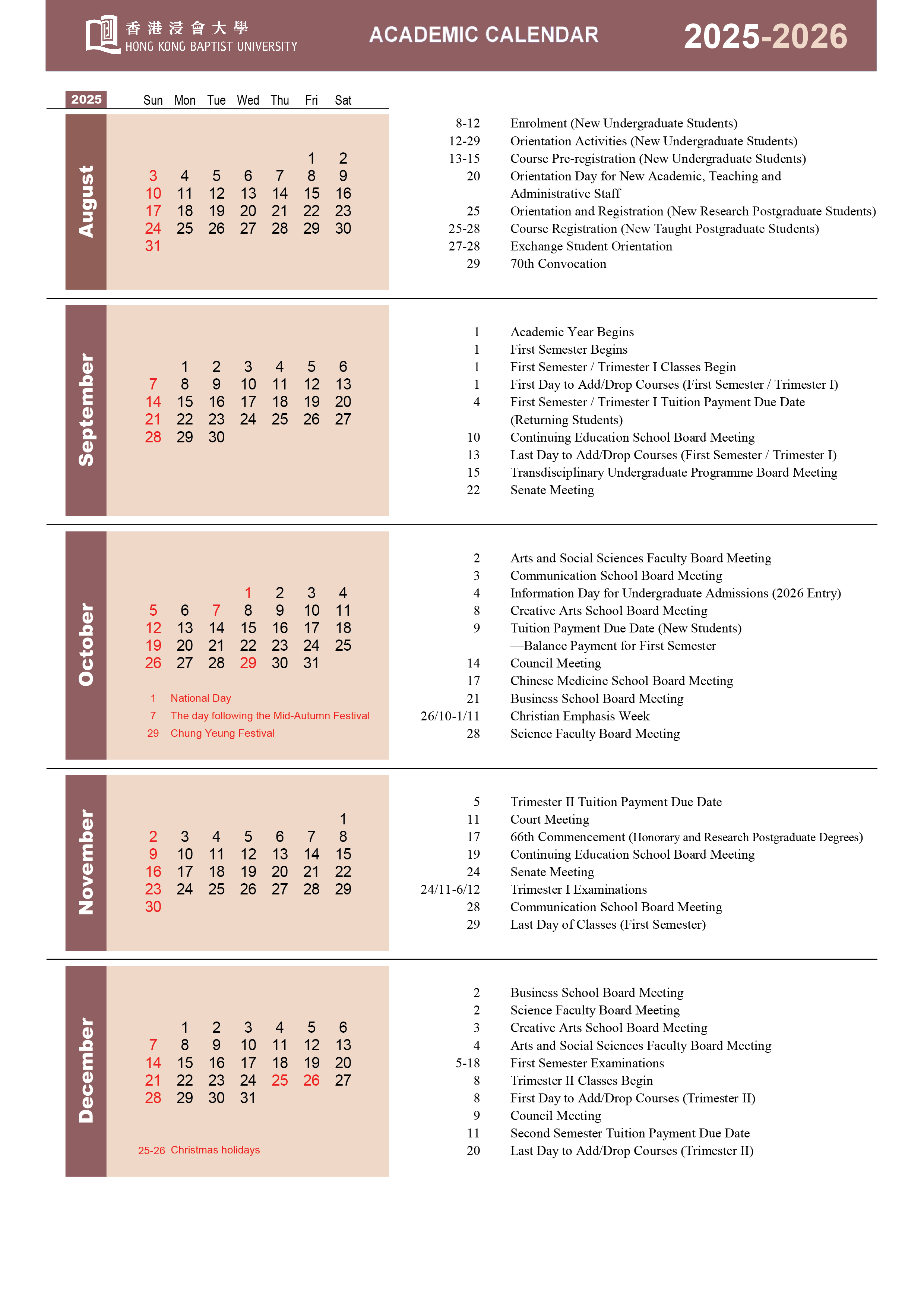 Academic Calendar 2024