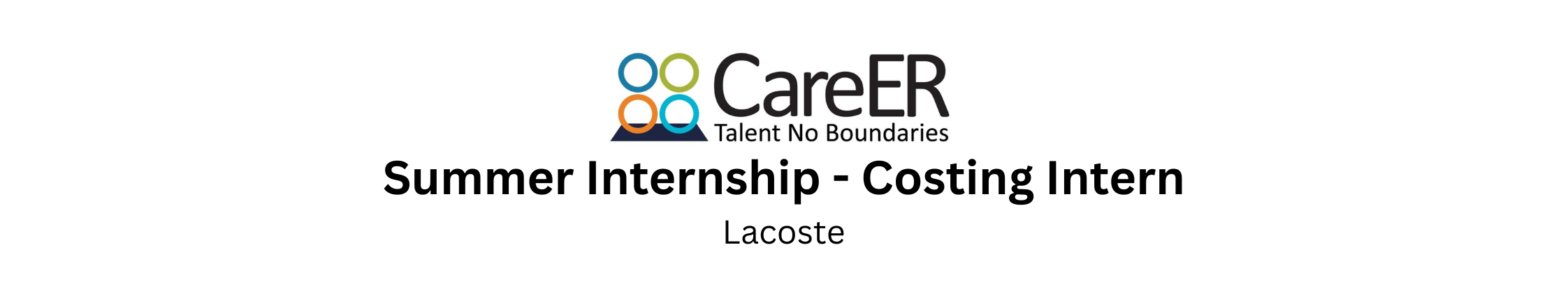Summer Internship - Costing Intern - Lacoste