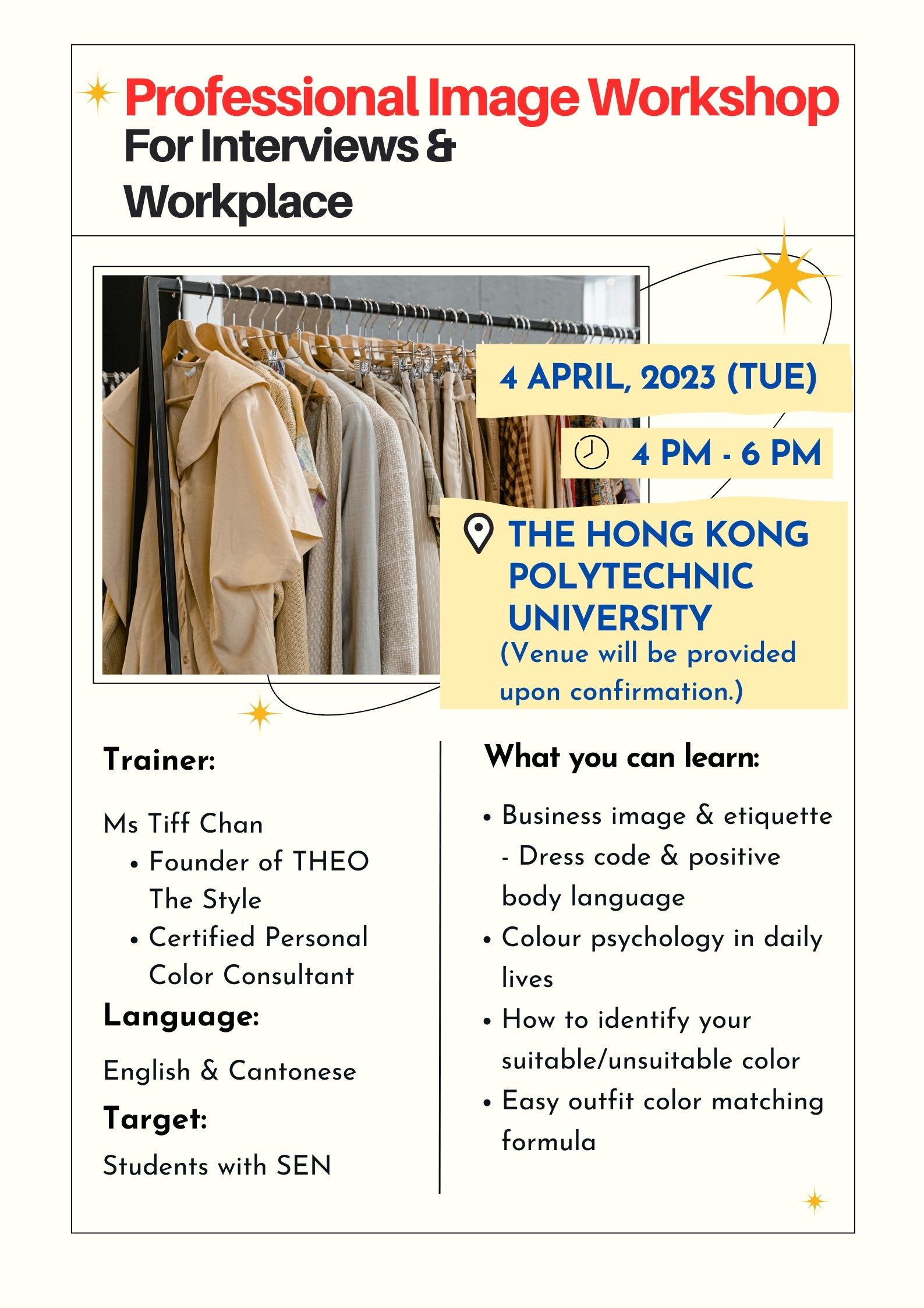 Professional Image Workshop For Interviews & Workplace