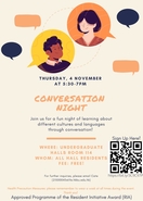 [UG] RIA Approved Programme – Conversation Night