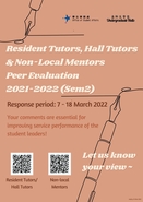 [UG] Resident Tutors, Hall Tutors & Non-Local Mentors Peer Evaluation 2021-2022 (Semester 2)