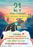 [UG] Green Quester Programme: 21 Days Green Challenges
