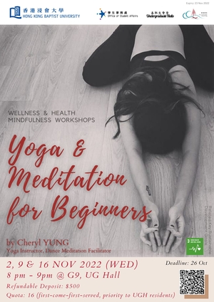 Health Mindfulness Programme: Yoga and Meditation for Beginners 2022-23