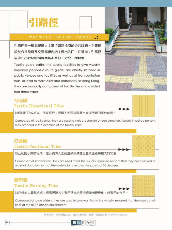 Tactile guide path